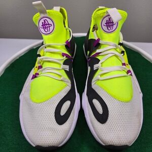 Nike Huarache EDGE TXT Eunning Shoes Mens 14 Volt White/Purple AO1697-103 Logo